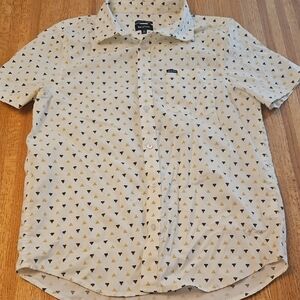 Brixton Men's Cream Triangle Print Shirt